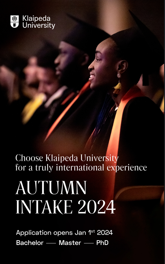 Applications for Autumn intake 2024 are open! Klaipeda University